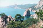 Crimea. A view of the Black sea and mountains